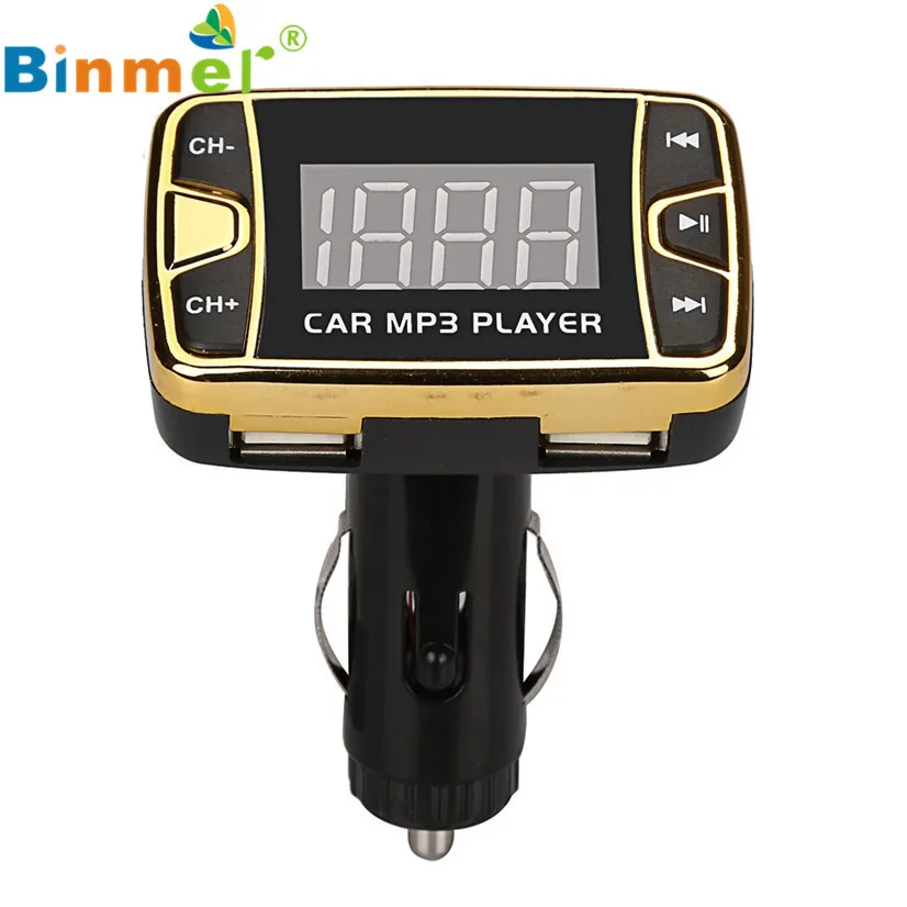Binmer MP3 плеер Беспроводной FM передатчик модулятор Автомобильный Bluetooth комплект громкой связи USB SD мультимедийная плата ЖК-дисплей дистанционного Nov8 Прямая MotherLander