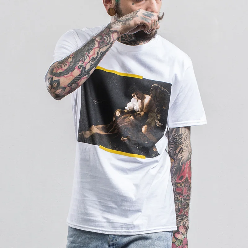 2017 хлопок футболка с принтом повседневные футболки Street Wear Стиль свободные Модные