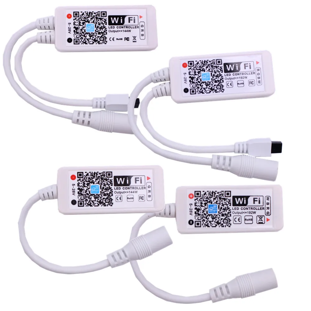 Светодиодный мини-контроллер Wi-Fi RGB/RGBW 12 в пост. Тока с RF 21Key / IR 24Key для RGB RGBW