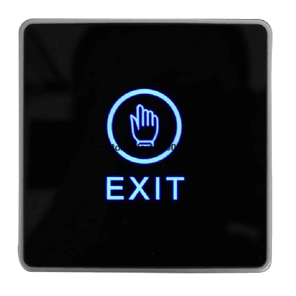 

Infrared Door Exit Button Touch Release Push Switch Contactless Bule Backlight for Access Control System Electronic Door Lock