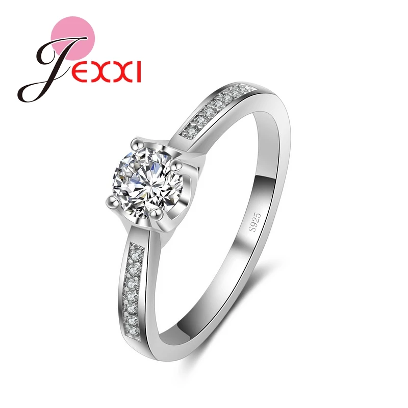 Женское кольцо из серебра 925 пробы с фианитом|finger ring|925 sterling silver ringsterling rings |