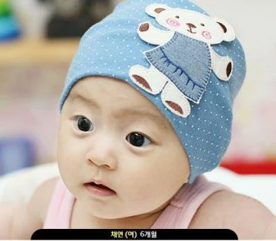 Children Baby Boy Girl Bear Head Cotton Cap Cartoon Patch Dot Knitted Hat Beanie 4pcs/lot | Тематическая одежда и униформа