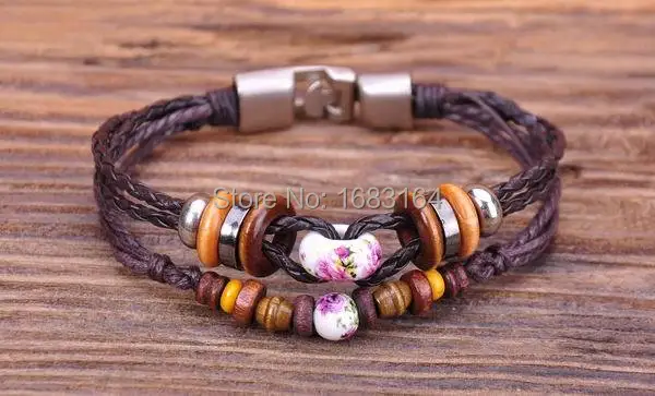 G51 Серебряный Новый тренд пеньковая искусственная кожа ручной работы бусы