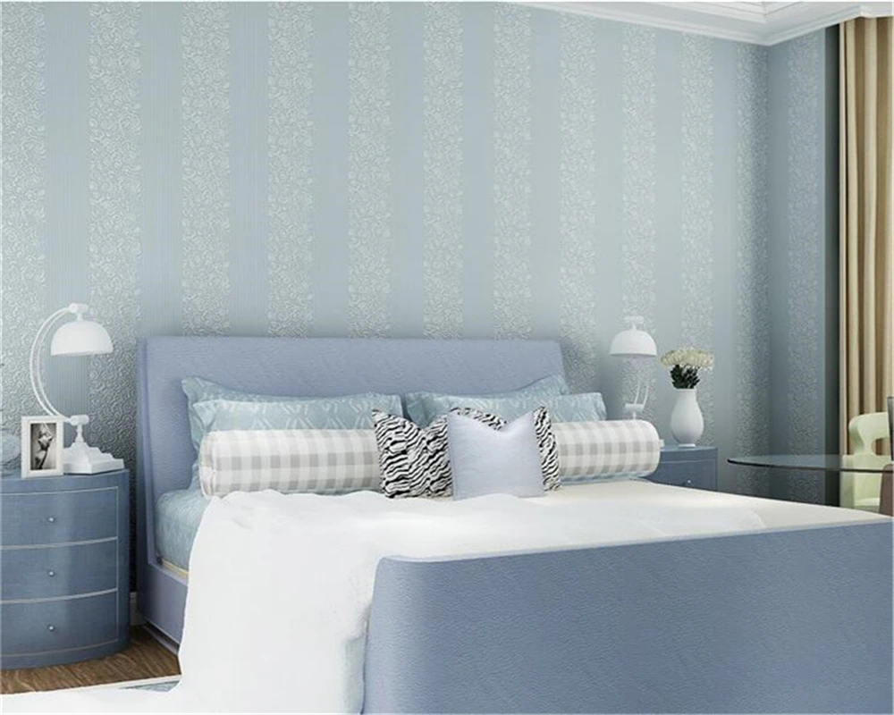 

beibehang behang Premium vertical strip non-woven pattern wallpaper kids room wallpaper papel de parede 3d papier peint mural 3d