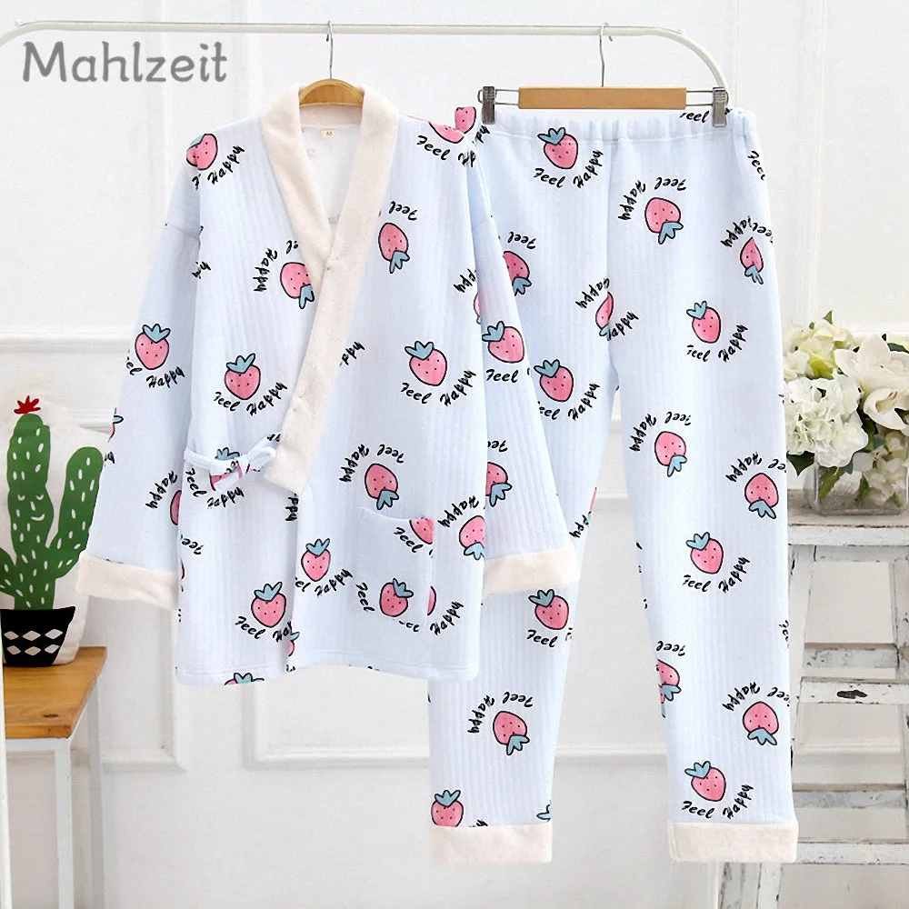 2018 Maternity Autumn Winter warm Nursing clothes Pregnant Women 100% cotton Sleepwear Breastfeeding outwear Cardigan | Мать и ребенок