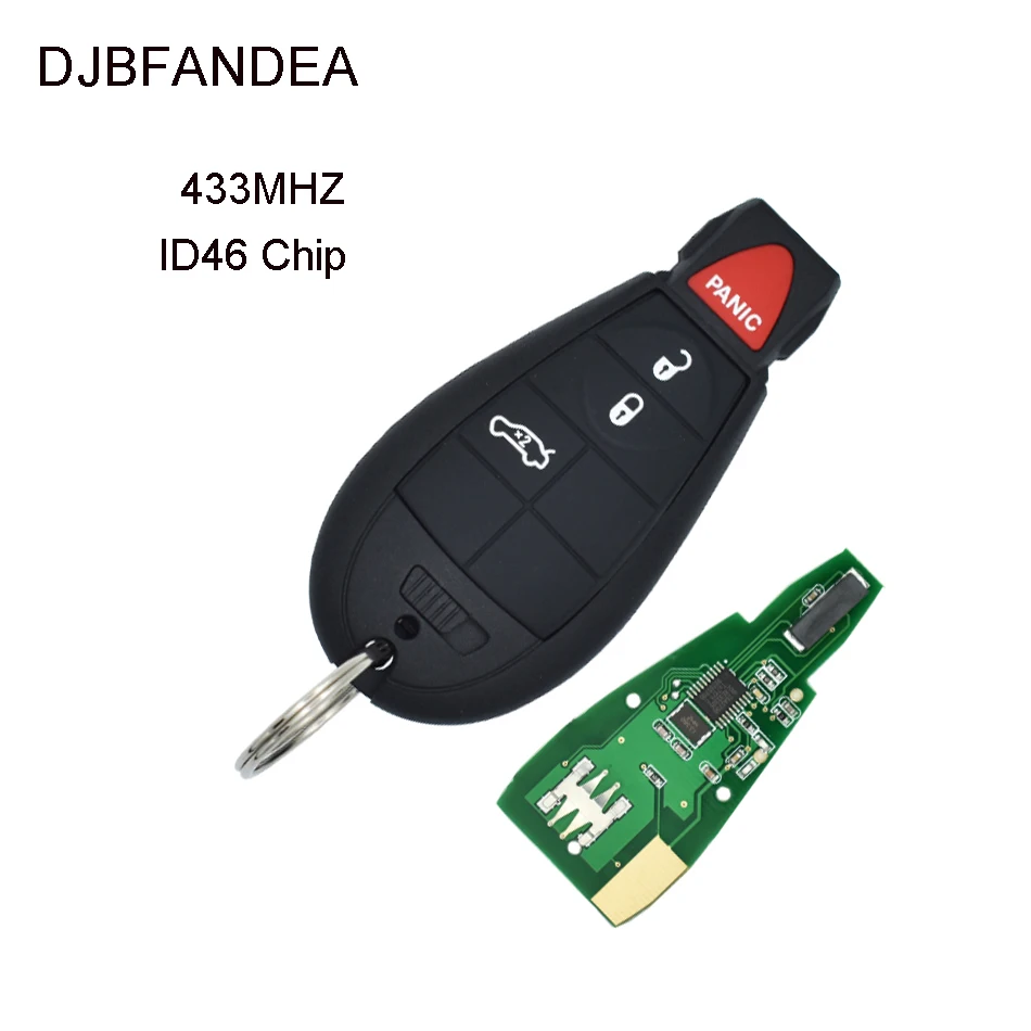 DJBFANDEA 433 МГц ID46 умный Автомобильный Дистанционный ключ для Dodge Chrysler Challenger Durango Charger