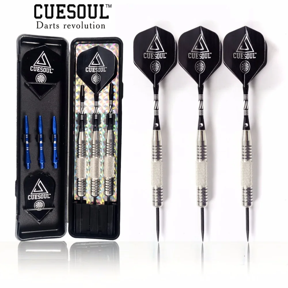 CUESOUL 23g Dart Barrels Steel Tip Darts Set With Aluminum Shafts and Slim Case Free Shipping | Спорт и развлечения