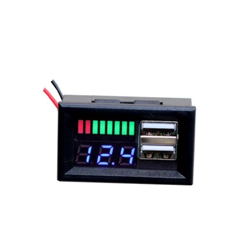 СВЕТОДИОДНЫЙ цифровой дисплей вольтметр Вольт тестер двойной USB 5 В 2A для DC 12 В автомобилей мотоциклов аккумулятор для транспортных средств Емкость