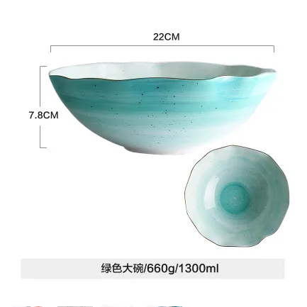 Green L bowl В европейском стиле Золото керамическая тарелка рис блюдо в стиле вестерн десертная тарелка тарелки обеденные тарелки и тарелки наборы - Цвет: Green L bowl