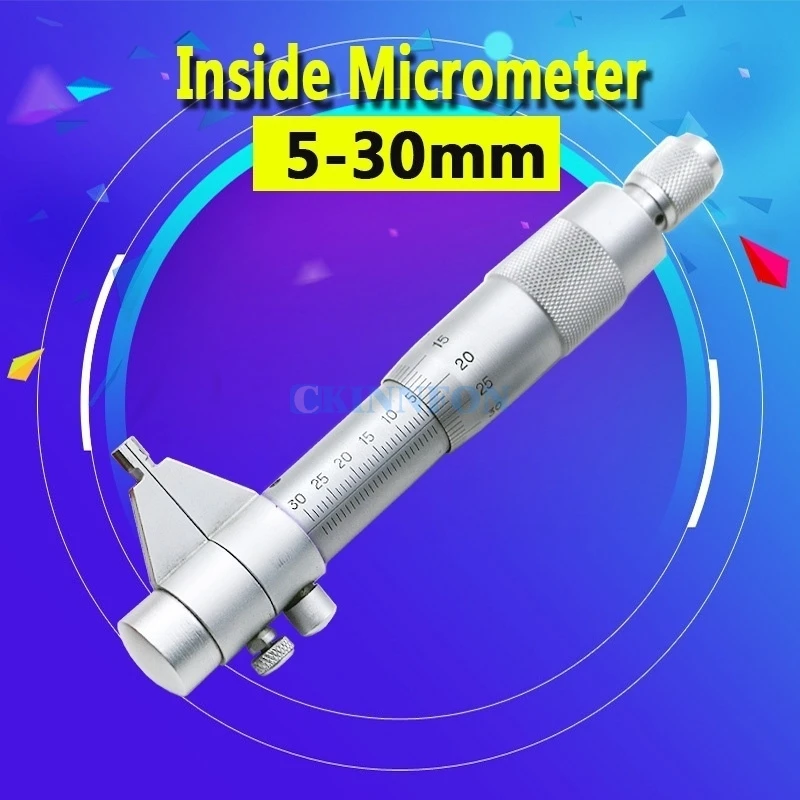 DHL 50PCS 5-30mm Inside Micrometer Screw Gauge Metric Internal Micrometers Carbide Measuring Tools Stainless Steel Caliper | Инструменты