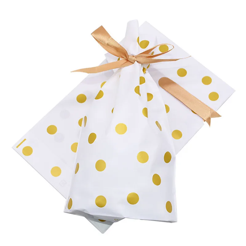 gold dots 5 шт./лот милый галстук-бабочка полоса горошек печенье конфеты подарочные сумки конфеты печенье закуски выпечка посылка сумка фестиваль события вечерние принадлежности - Цвет: gold dots