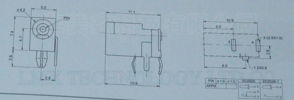 30 шт./лот DC-002A 4 2*1 0 мм или 3 разъем питания постоянного тока DIP 3-контактный DC002A |