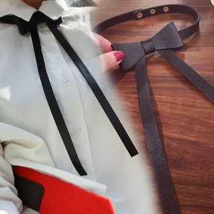 Женский кожаный галстук-бабочка ожерелье-бабочка в стиле панк аксессуар для