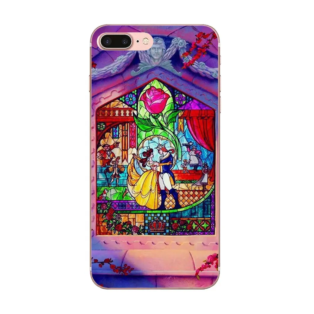 Мягкий TPU мобильный телефон для Apple iPhone 4 4S 5 5C 5S SE 6 6S 7 8 Plus X XS Max XR Beauty And The