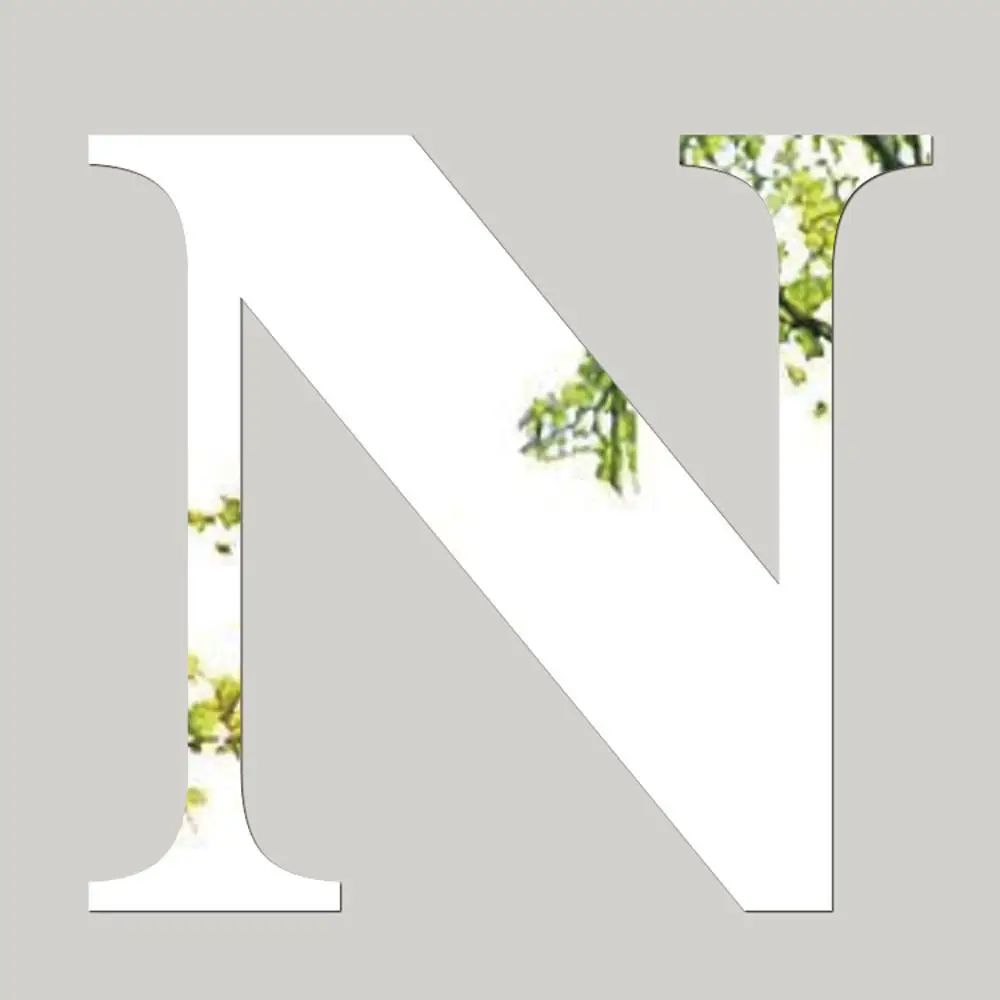 N 26 букв серебряное зеркало настенные стикеры акриловые наклейки Diy Фреска Искусство домашний декор изготовление слов День Рождения украшения A1 - Цвет: N
