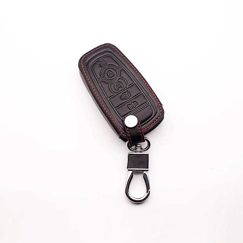 Leather Keychain Keyboard Cover Case Protection for Ford Focus Explorer Taurus Escape Mustang Flex 5-key Keyless Remote | Автомобили и