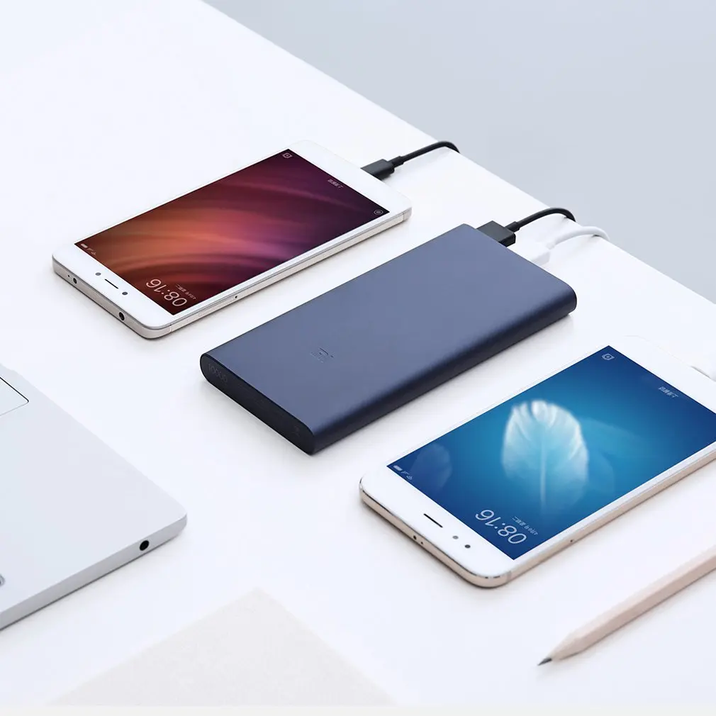 Xiao mi 10000 мАч mi power Bank 2i внешний аккумулятор банка 18 Вт Quick Charge power Bank 10000 PLM09ZM с двойным usb-выходом для телефона