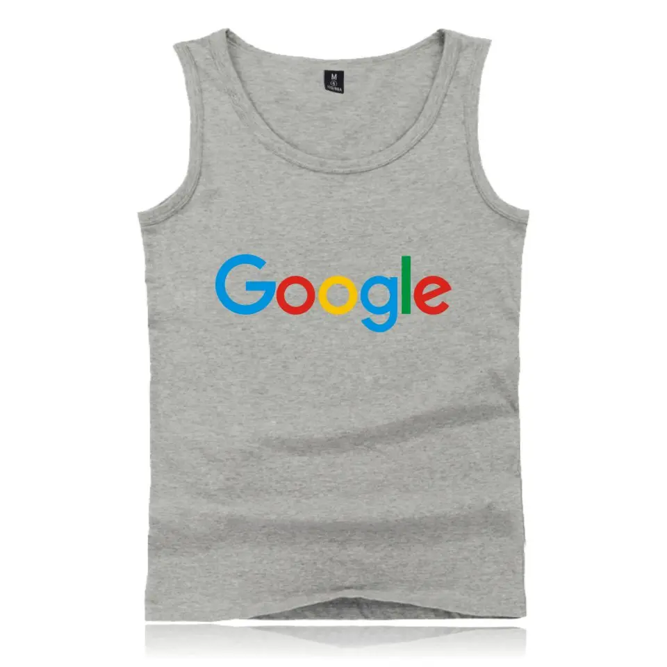 Майка Google повседневная одежда хлопковые топы майка с принтом логотипа жилет|tank
