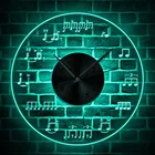 Настенное художественное освещение с простыней, студийный декор для стен, современный дизайн, настенные часы с пианино, декоративные Светящиеся Настенные часы с тройным персоналом