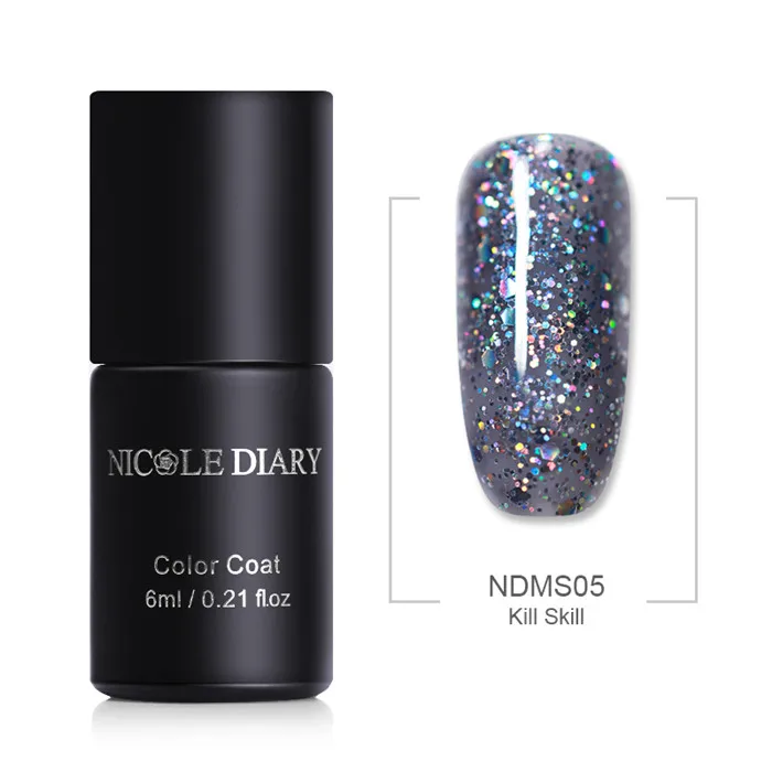 NDMS05 NICOLE DIARY розовое золото Гель-лак для ногтей Блеск 6 мл Розовый Блестящий Гель-лак для УФ светодиодный Маникюр УФ-гель для дизайна ногтей - Цвет: NDMS05
