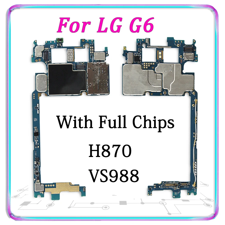 Оригинальная материнская плата для LG G6 H870 VS988 разблокированная материнская плата с полным чипом, материнская плата протестирована хорошо MB