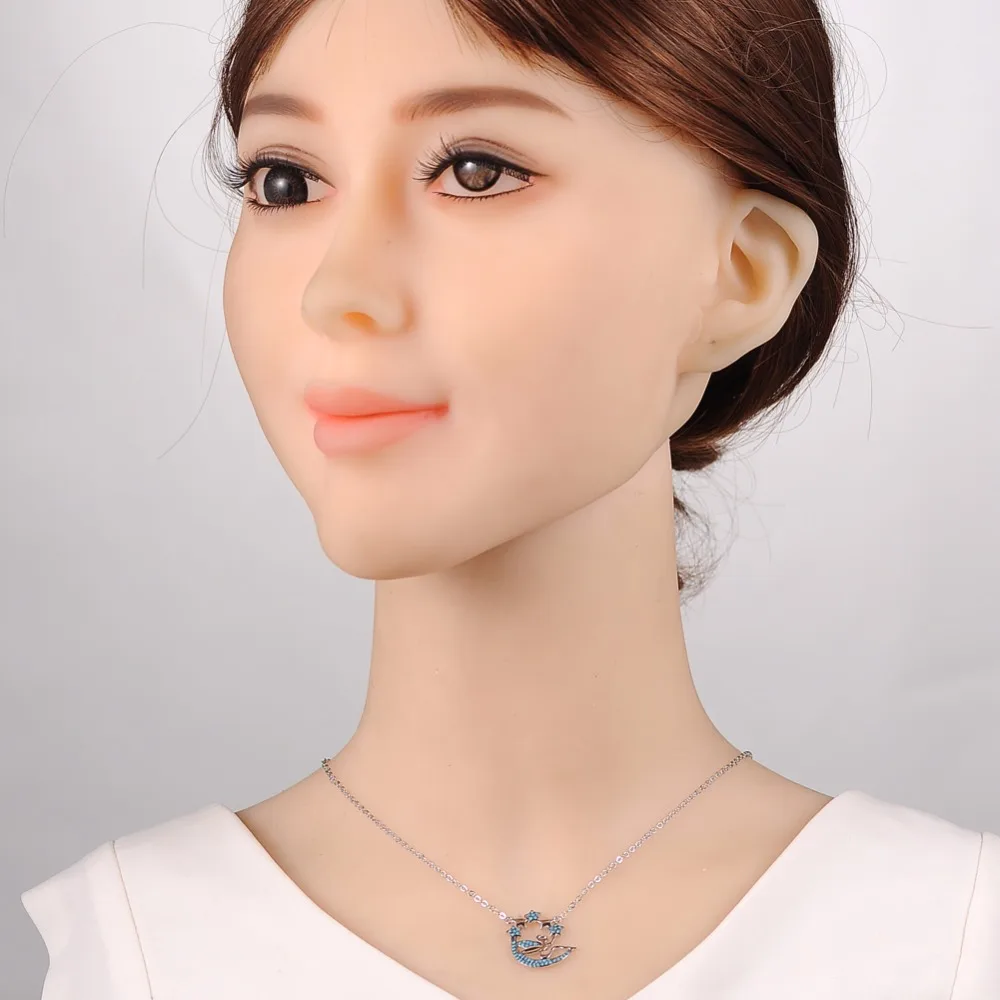 Модные ювелирные изделия KIVN синяя балерина фея луна звезда кубический цирконий