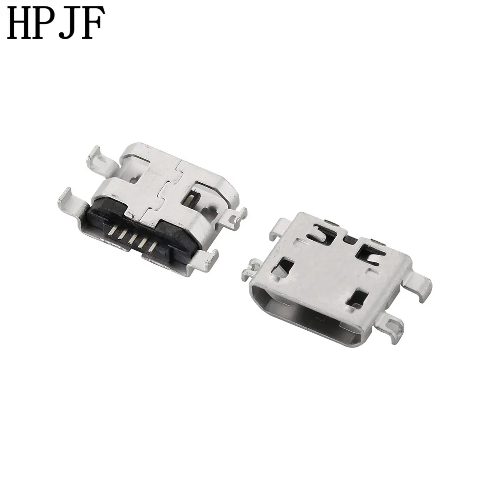 10 шт. Micro USB Тип передачи данных B гнездо 5Pin SMT SMD 4 ножки DIP паяльный Разъем плоский