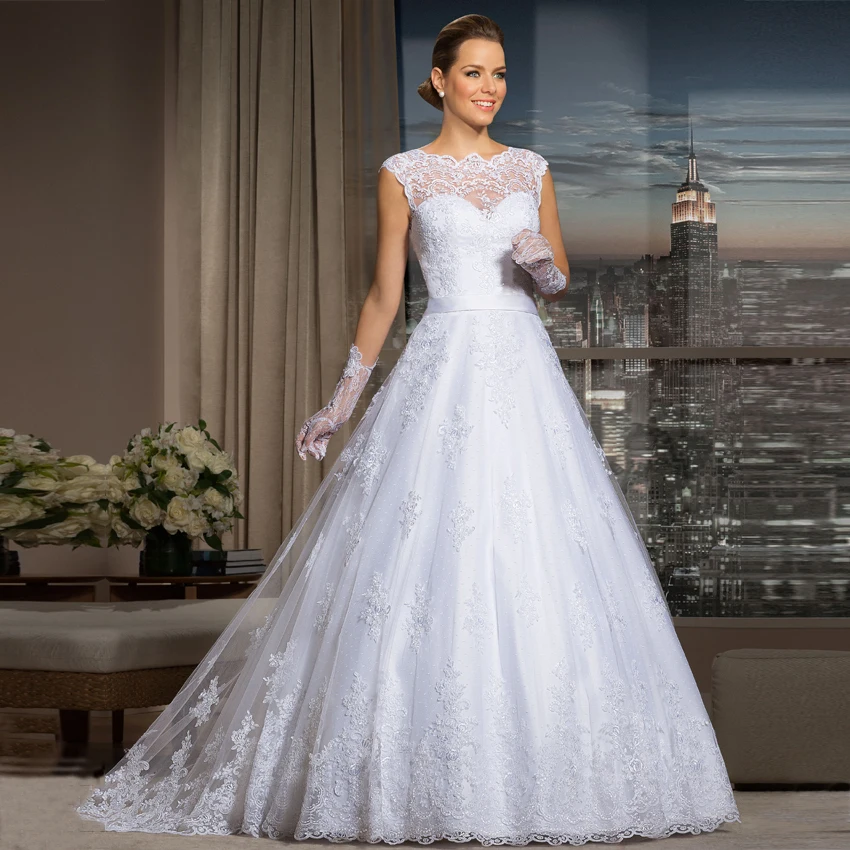 

2018 vestido de noiva Cheap Bohemian Lace Wedding Dresses See Through Back Vintage Wedding Dress 2015 Robe de Mariage Casamento