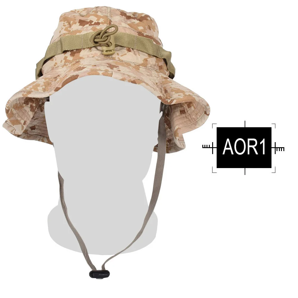 Emersongear тактический страйкбол Снайпер камуфляж Boonie шапки непальская Кепка военные мужские американские военные аксессуары для пешего туризма - Цвет: AOR1