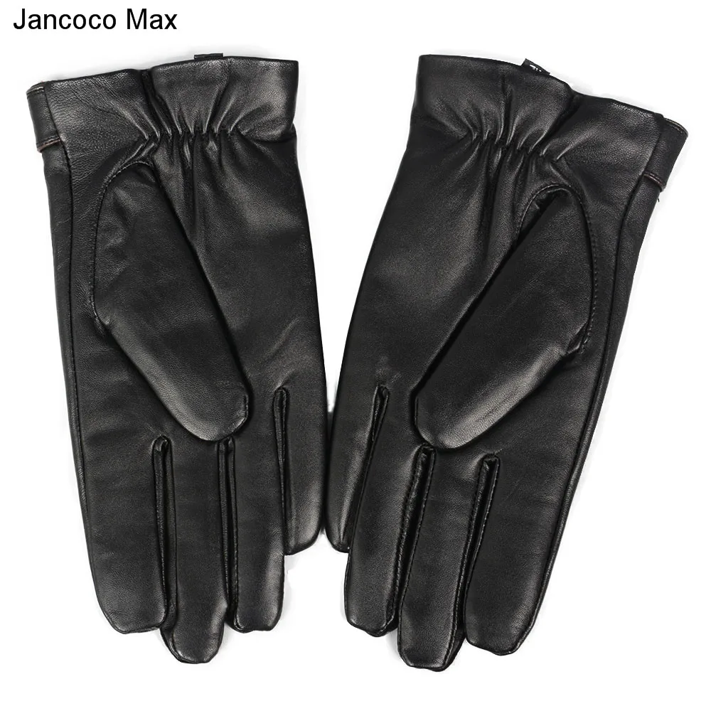 Jancoco Max теплые перчатки овчины высокое качество из натуральной кожи Сенсорный экран Спорт на открытом воздухе и вождения варежки S2021