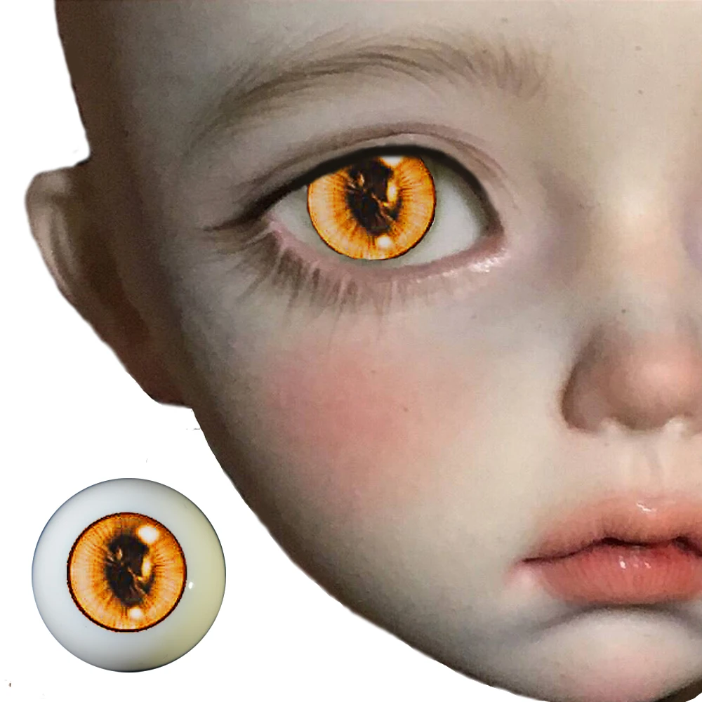 Пара BJd глаз для 1/3 1/4 1/6 bjd куклы желтые акварельные Мультяшные Bjd глаза sd игрушки