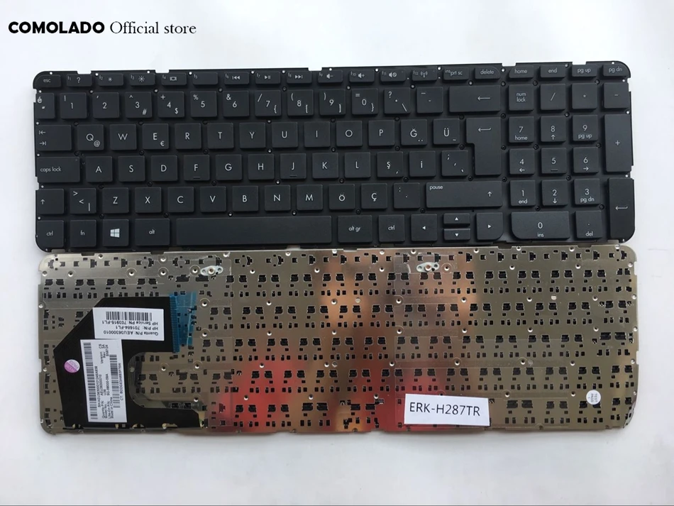 TR Турецкая клавиатура для HP Pavilion Sleekbook 15-b000 15-b003tx 701684-001 15 15-B 15-b101tx черный без рамки