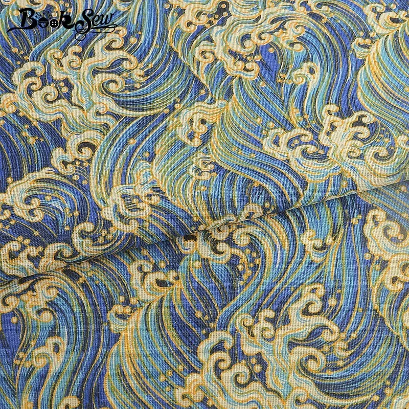 Booksew Cotton Linen Fabric African Ankara Telas Por Metro Canvas Tissu DIY Tablecloth Bag Curtain Cushion Burlap | Дом и сад