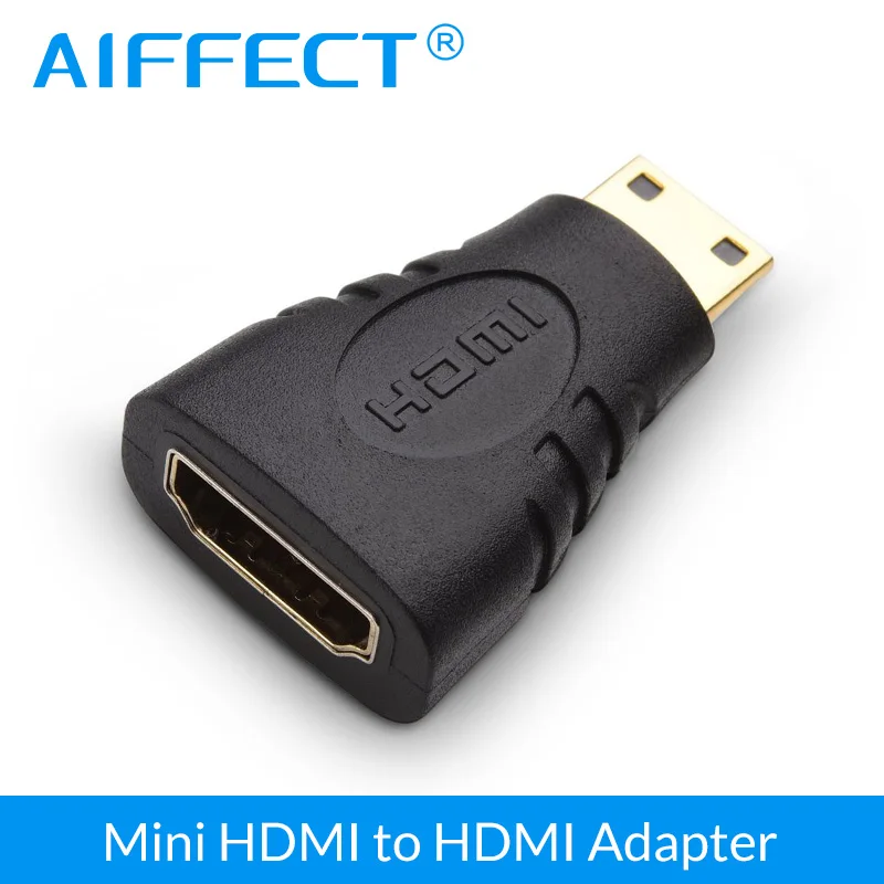 AIFFECT Mini HDMI штекер к Женский Кабель адаптер конвертер 24 золотистое соединение