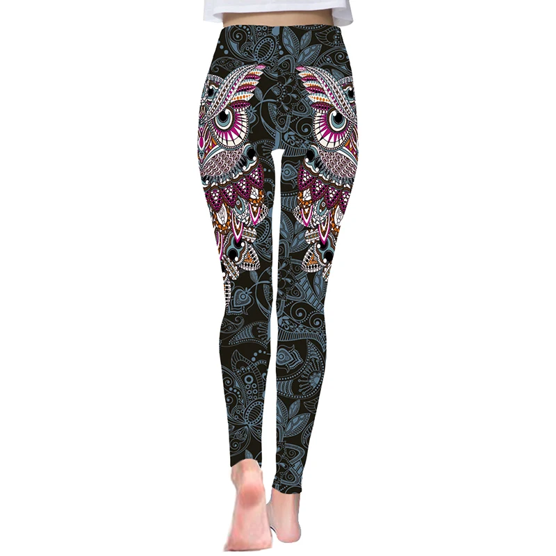 Raisevern Cute Owl Print 3D Leggings Women Fashion Streetwear Pants Fitness Clothing Strechy Trousers Clearance Sale | Женская одежда