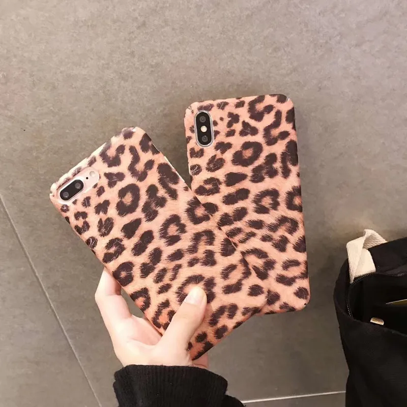 Чехол с леопардовым узором для iPhone 7 8 Plus противоударный Прочный ПК чехол X XS Max XR 6s 6