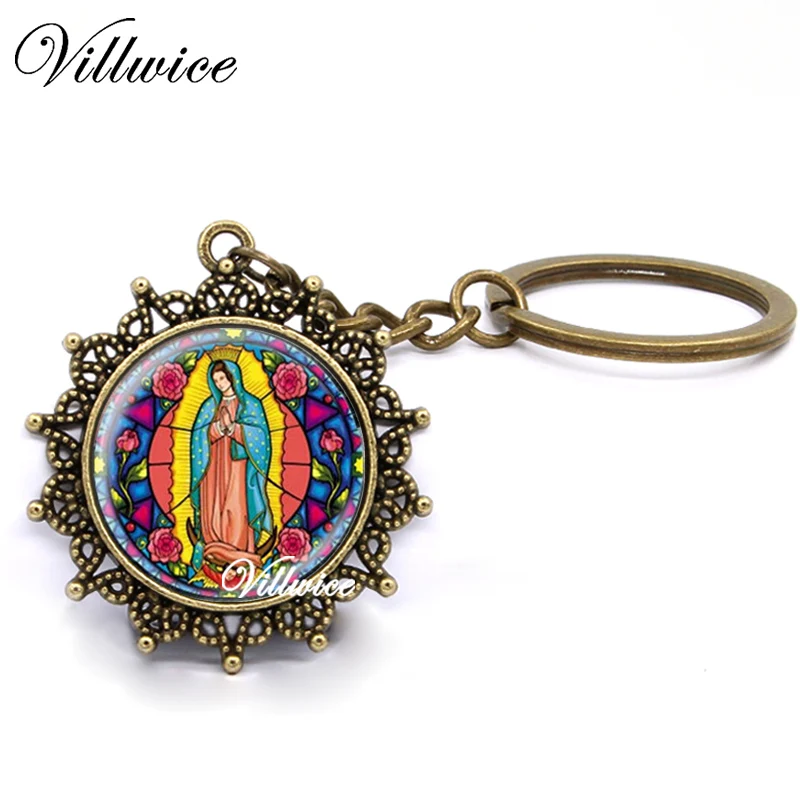 Новинка 2017 цепочка для ключей с изображением Богородицы Гуадалупе Дева Мария