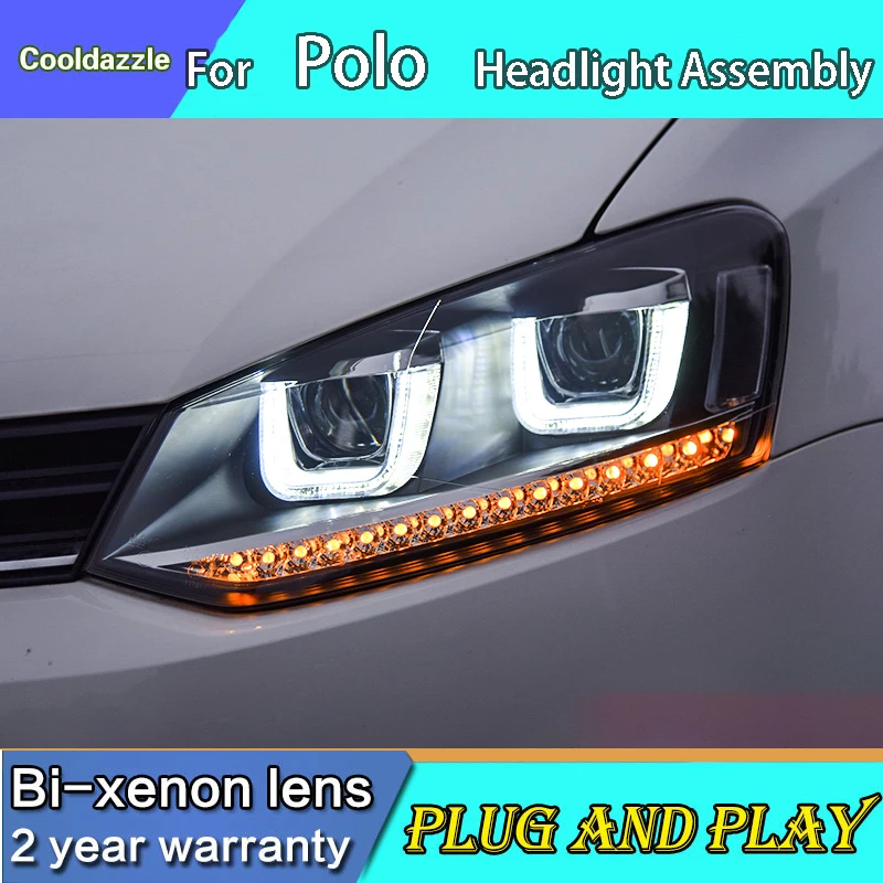 Тюнинг автомобиля для VOLKSWAGEN Polo MK5 Vento Cross светодиодный ная фара 2011 2012 2013 2014 2015 2016