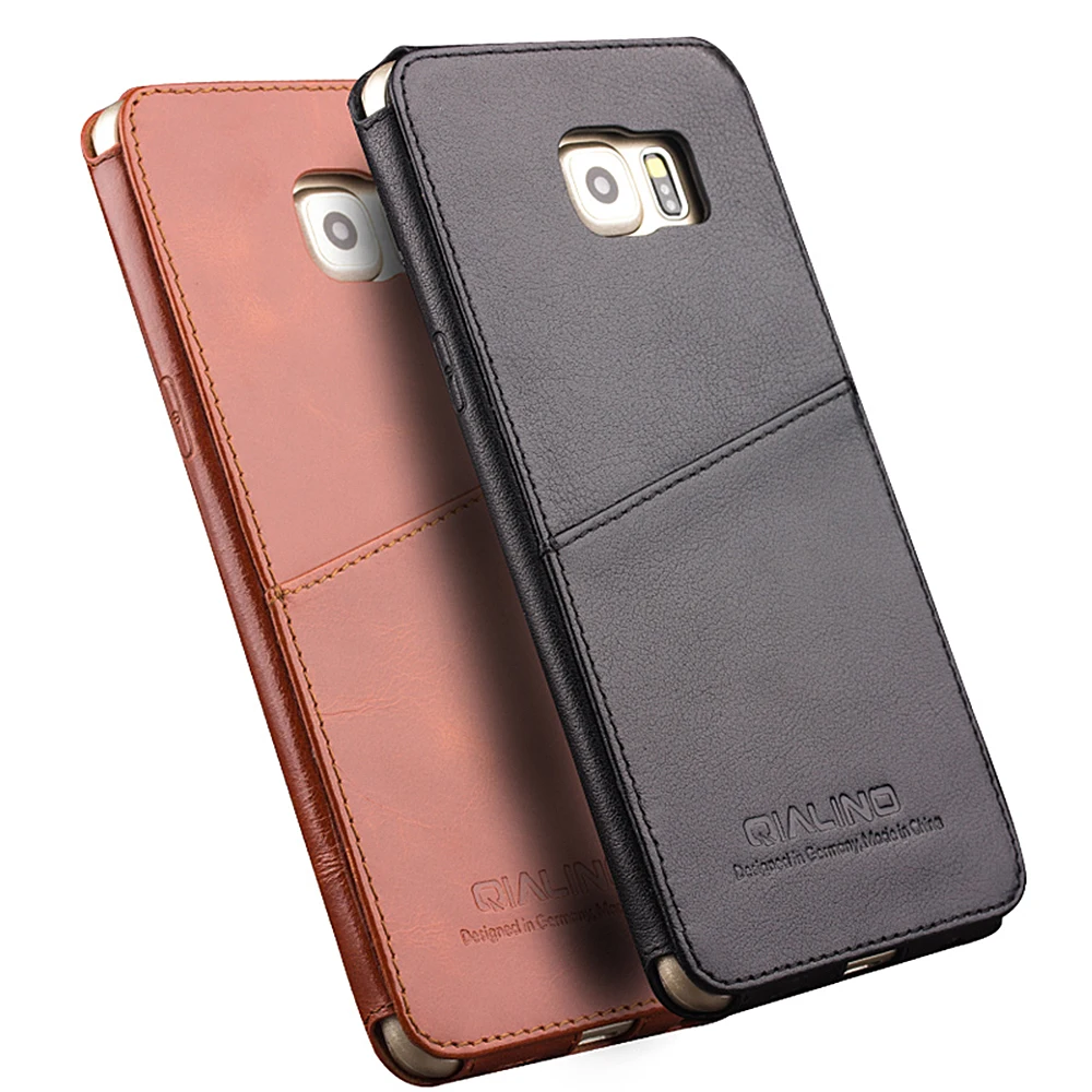 Чехол накладка из натуральной кожи для Samsung Galaxy S6 edge Plus QIALINO|case samsung galaxy tab|case garmincase