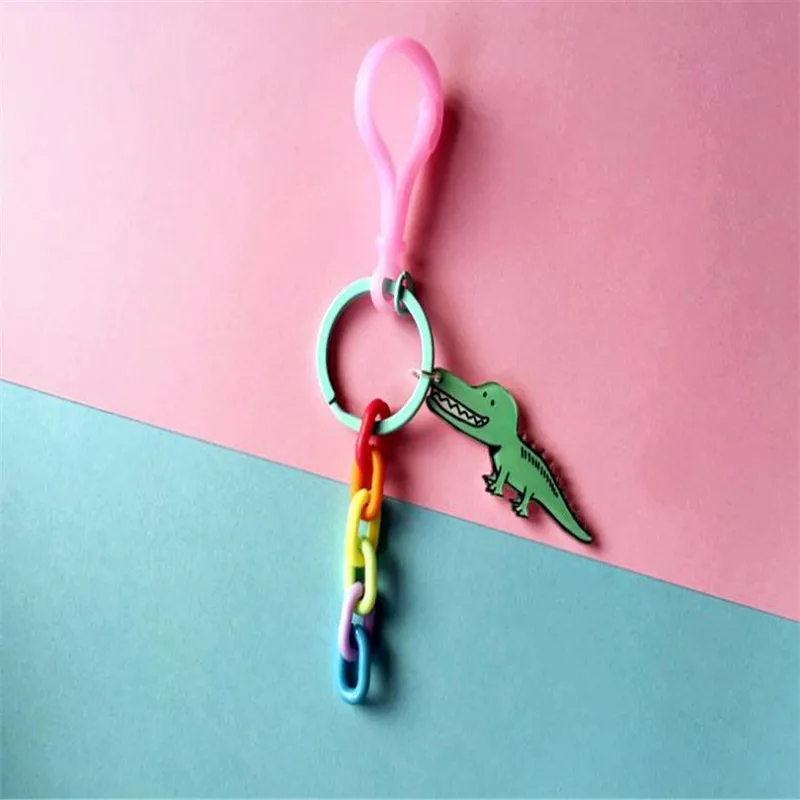 Cute simple macaron crocodile flower keychain pendant plush toys ladies car bag Christmas birthday gift | Игрушки и хобби