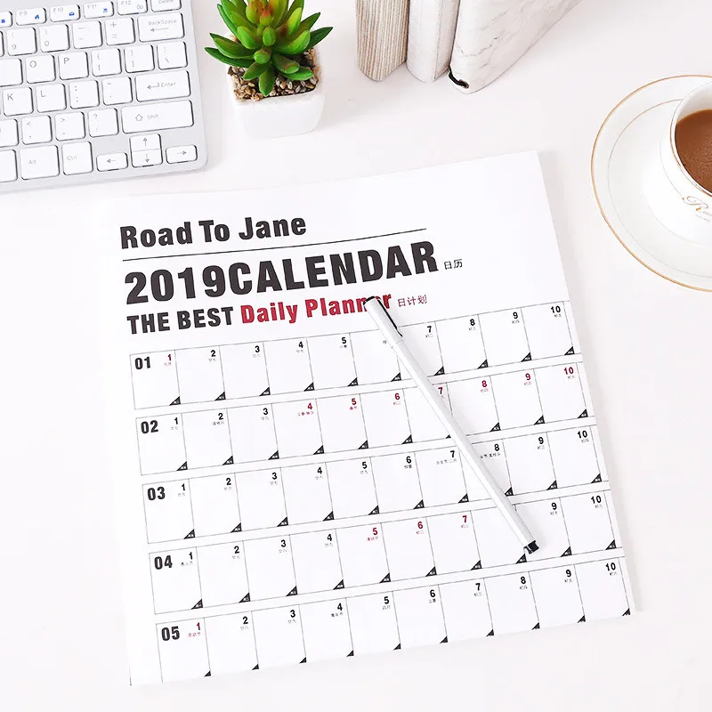 Coloffice Универсальный 2019 год ежедневно Schedual Memo календари студентов канцелярские