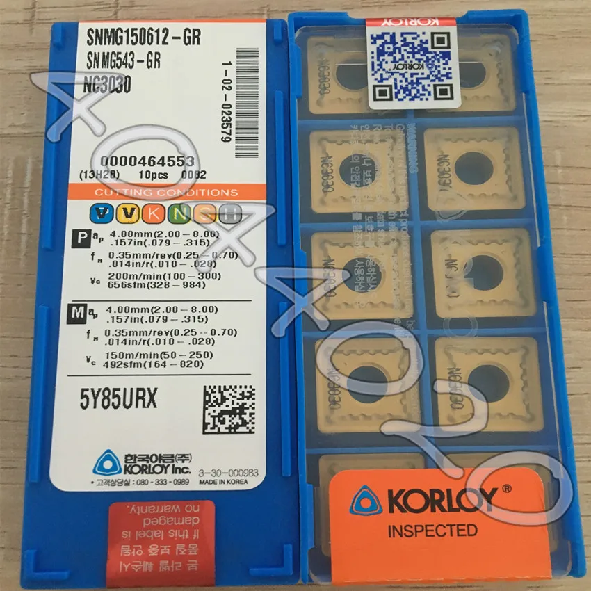 

SNMG150612-GR NC3030 SNMG543-GR NC3030 10 шт./кор. KORLOY Carbide blade