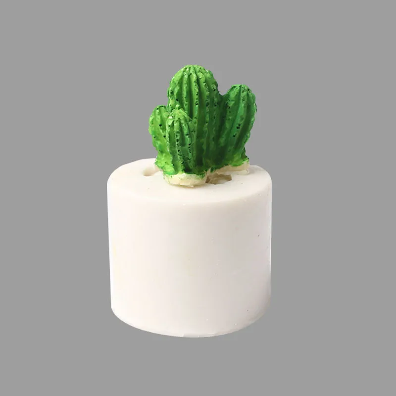

3D Cactus Shape Silicone Mold Succulent Planter Potted Silicone Mold Handmade DIY Craft for Jewelry Making Decoration