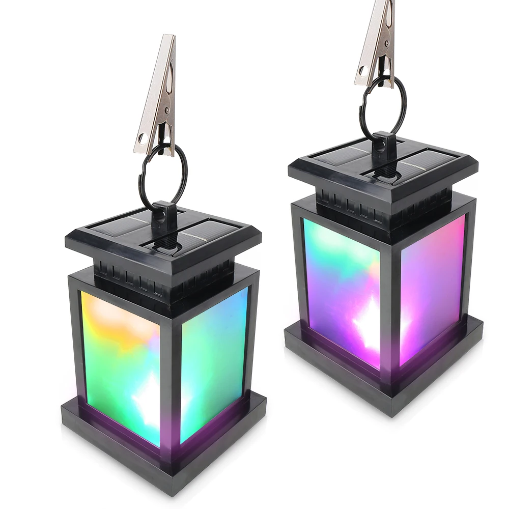 2 шт./Лот Цветной RGB светильник на солнечной батарее|Светодиодные солнечные лампы|
