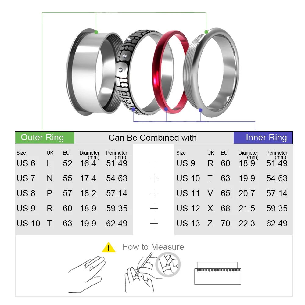 Dicsgee Boho Jewelry Trendy Stainless Steel Rings For Women Fashion Interchangeable Inner Anel Femme Bijoux Bague | Украшения и