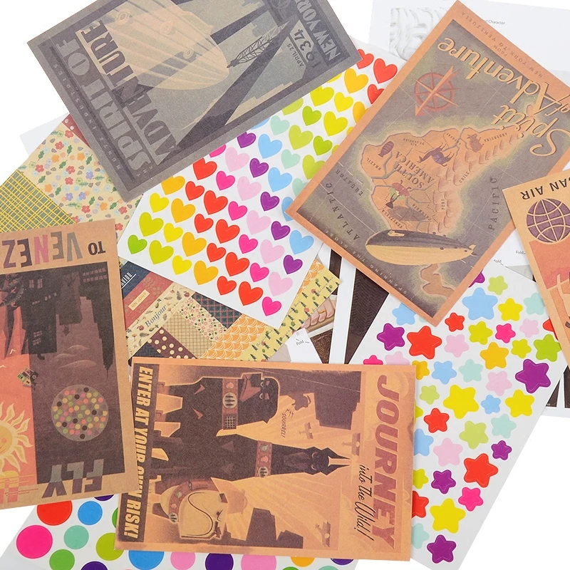 Винтажные 40 шт. 80 страниц крафт бумаги листы карты наш альбом с надписью My Adventure