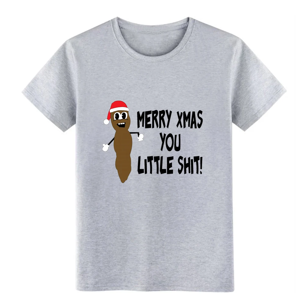 Футболка с коротким рукавом и надписью merry christmas you little shit европейский размер S-3xl