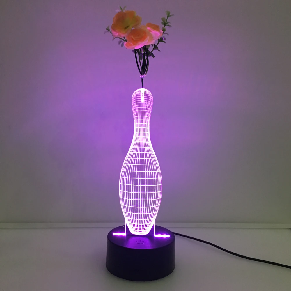 Боулинг Форма LED Night Light 3D Настроение Лампы Usb Led Лампа Светодиодный Свет Ночи как
