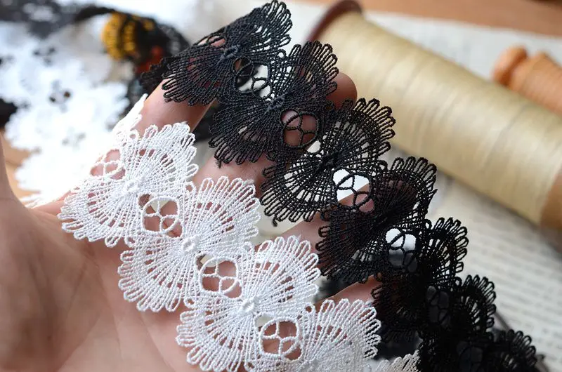 Lace accessories Black white bilateral garment water soluble lace 5 cm wide all post free | Дом и сад