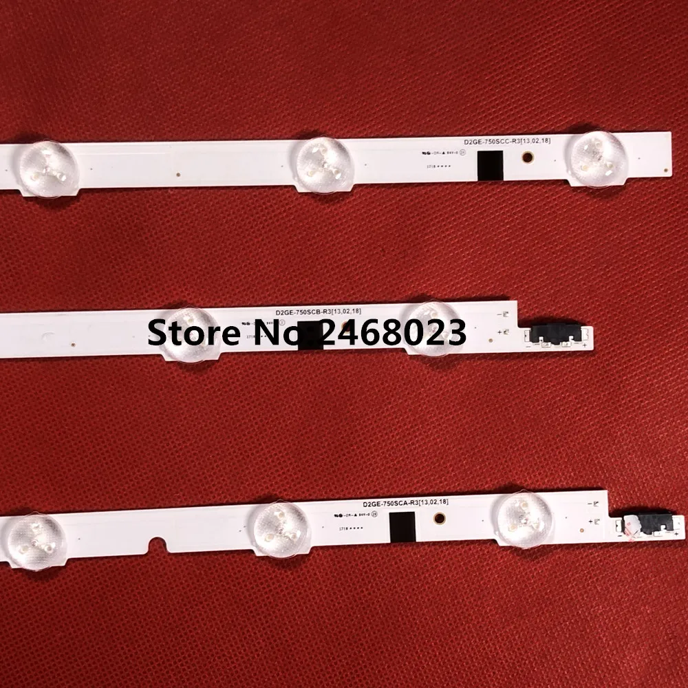 Светодиодный полосы для Samsung 75 &quotТВ 2013SVS75F D2GE-750SCA-R3 D2GE-750SCB-R3 D2GE-750SCC-R3 UA75F6400 UE75F6300
